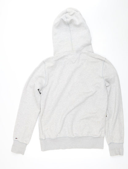 Mens UK Size L Hilfiger Denim Grey Pullover Hoodie