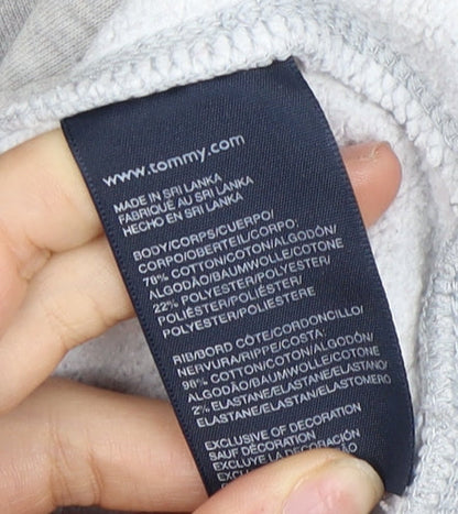 Mens UK Size L Hilfiger Denim Grey Pullover Hoodie