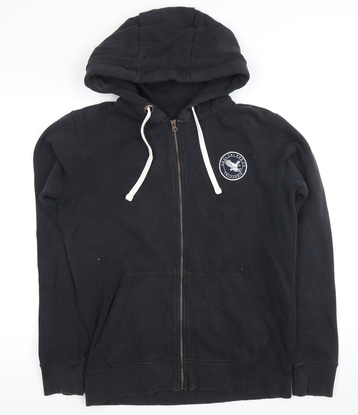 Mens UK Size M SoulCal & Co Black Full Zip Hoodie
