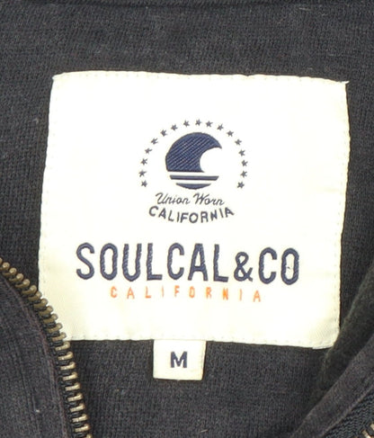 Mens UK Size M SoulCal & Co Black Full Zip Hoodie