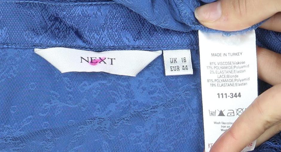 Womens UK Size 16 NEXT Blue No Data Blouse