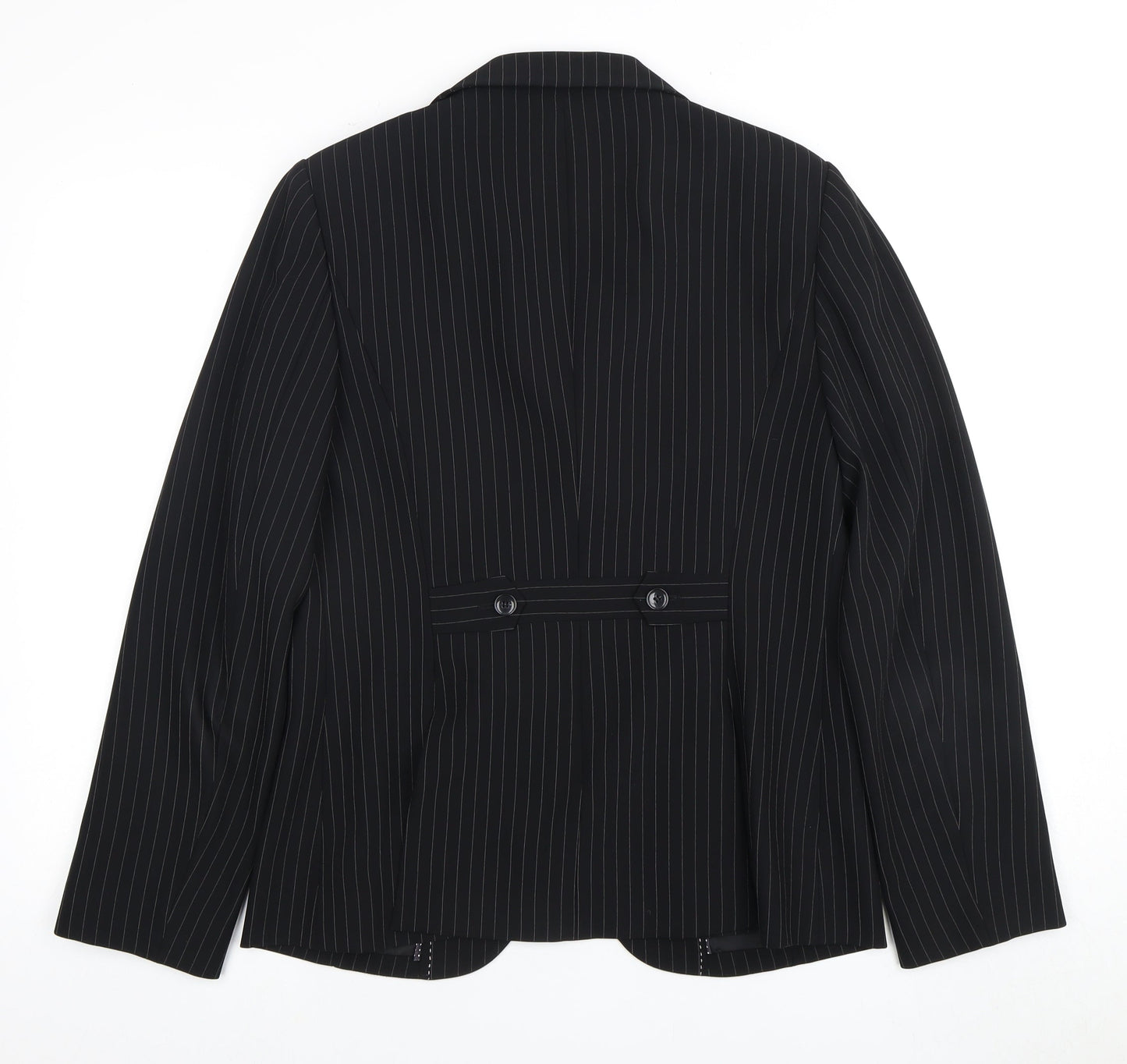 Hobbs Women's Black Pinstripe Blazer Size 14