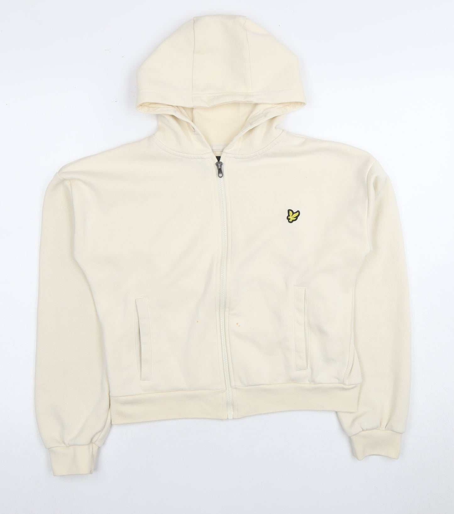 Lyle & Scott Girls Ivory Full Zip Hoodie, Size 12-13 Years
