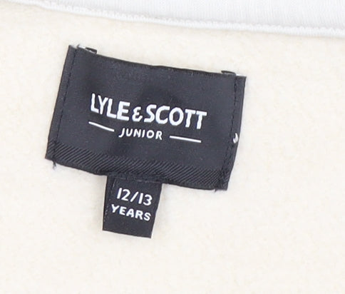 Lyle & Scott Girls Ivory Full Zip Hoodie, Size 12-13 Years