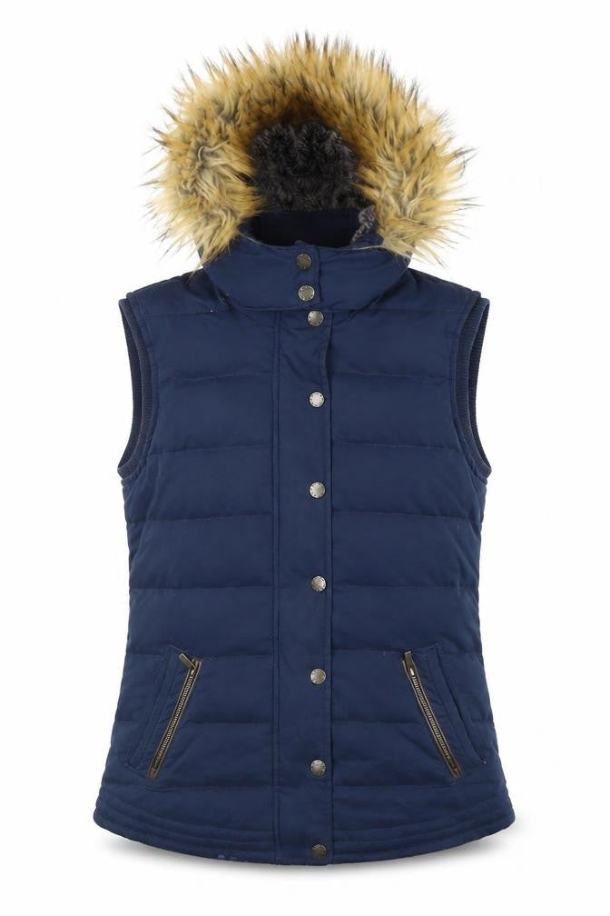 Womens UK Size 8 Fat Face Blue Puffer Jacket