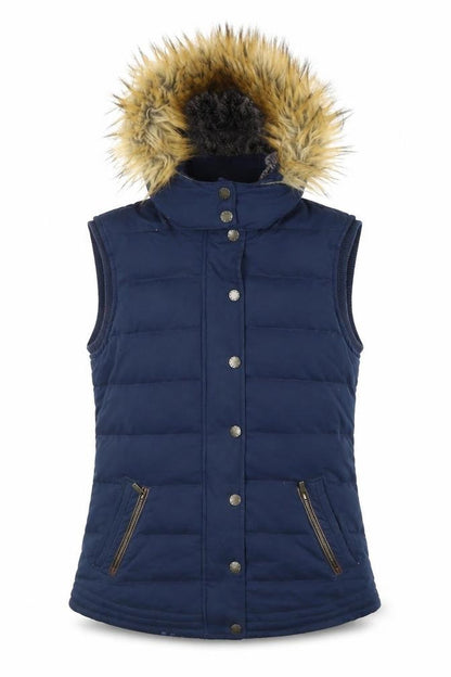 Womens UK Size 8 Fat Face Blue Puffer Jacket