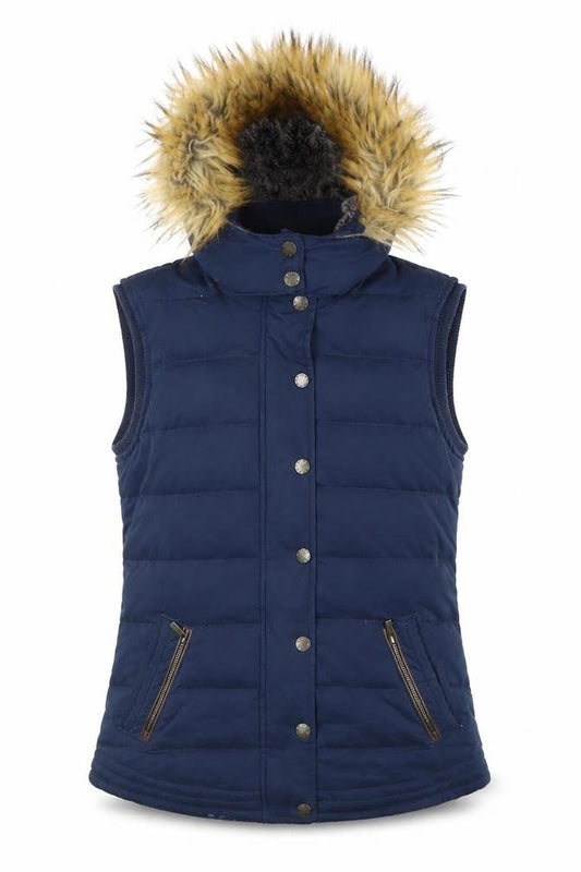 Womens UK Size 8 Fat Face Blue Puffer Jacket