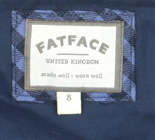 Fat Face Women's Blue Hooded Waistcoat Size 8