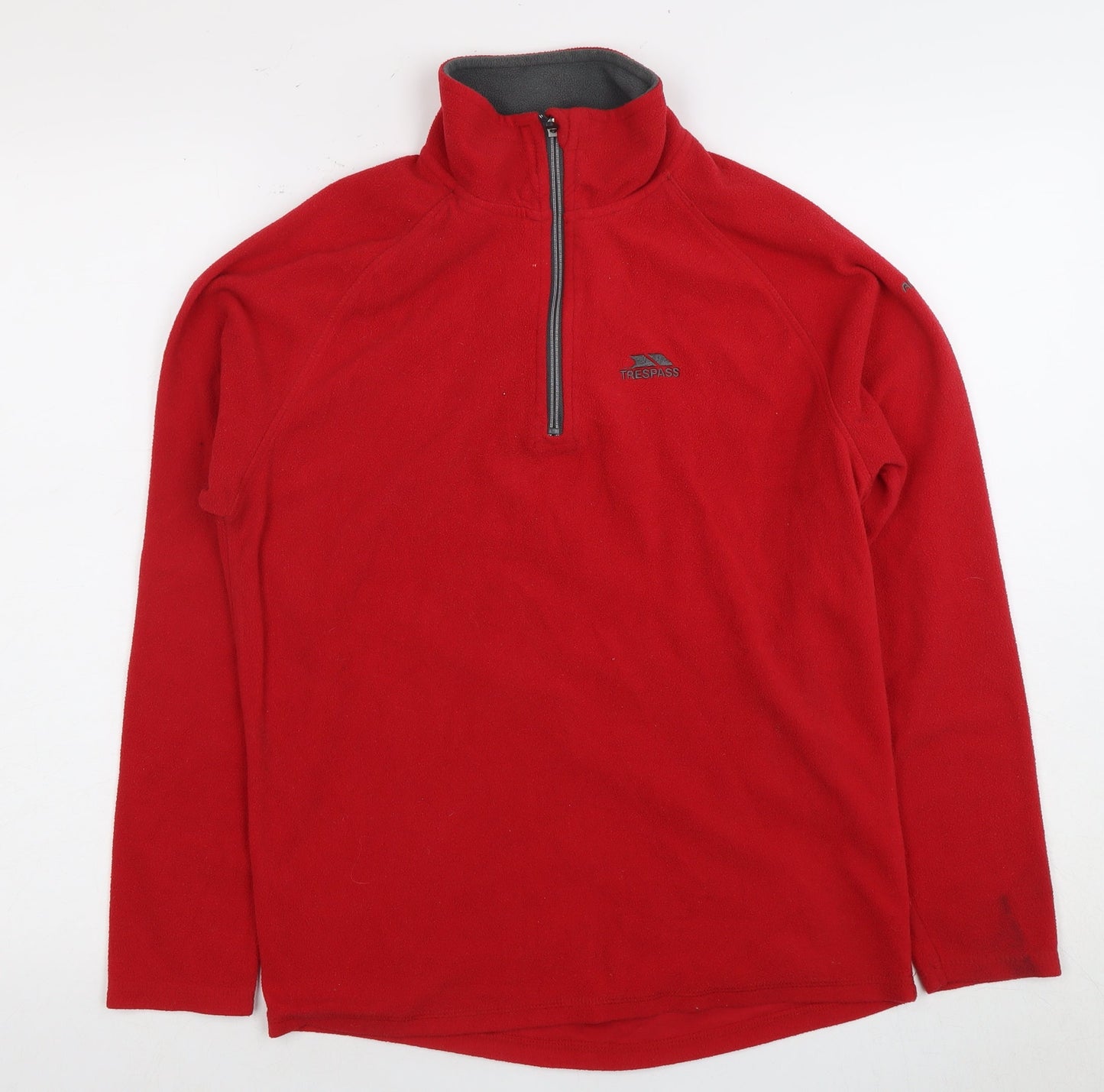 Mens UK Size XS Trespass Red 1/4 Zip Sweatshirt