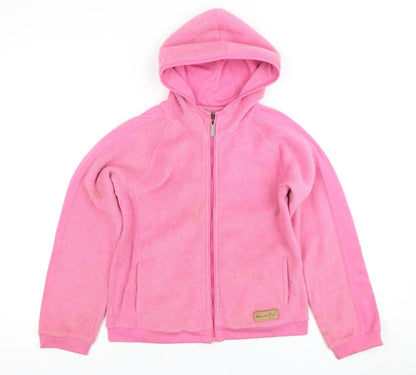Weird Fish Girls Pink Fleece Jacket, Size 7, Casual