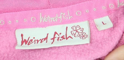 Weird Fish Girls Pink Fleece Jacket, Size 7, Casual