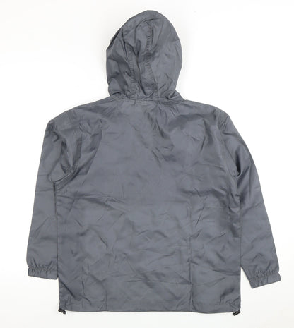 UFC Boys Grey Anorak Jacket L - Hooded Zip Activewear