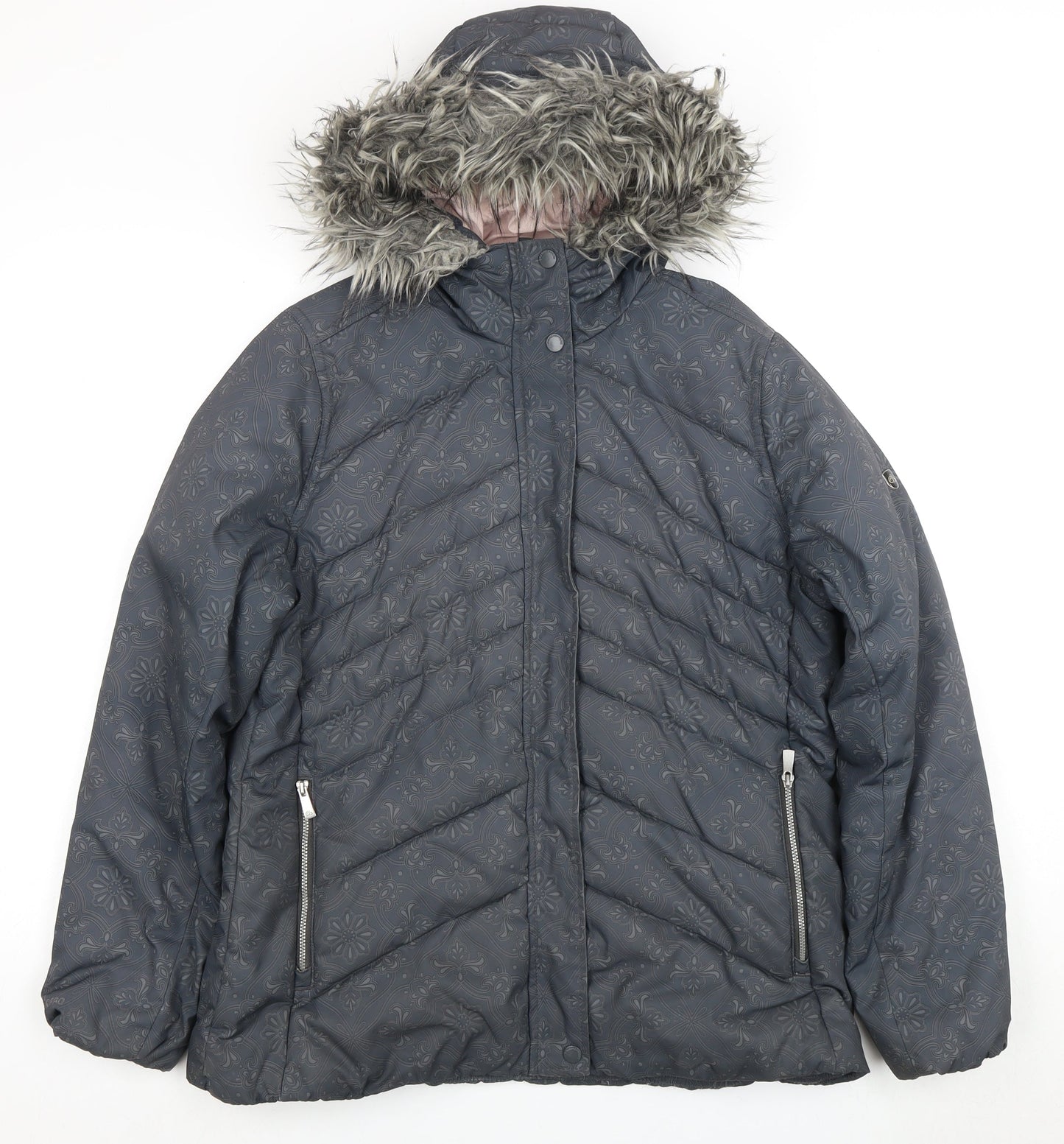 Womens UK Size 12 Craghoppers Grey Puffer Jacket