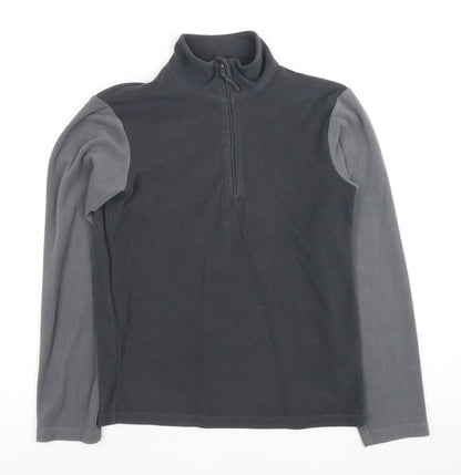 Mountain Warehouse Boys Black Fleece Pullover Hoodie 11-12