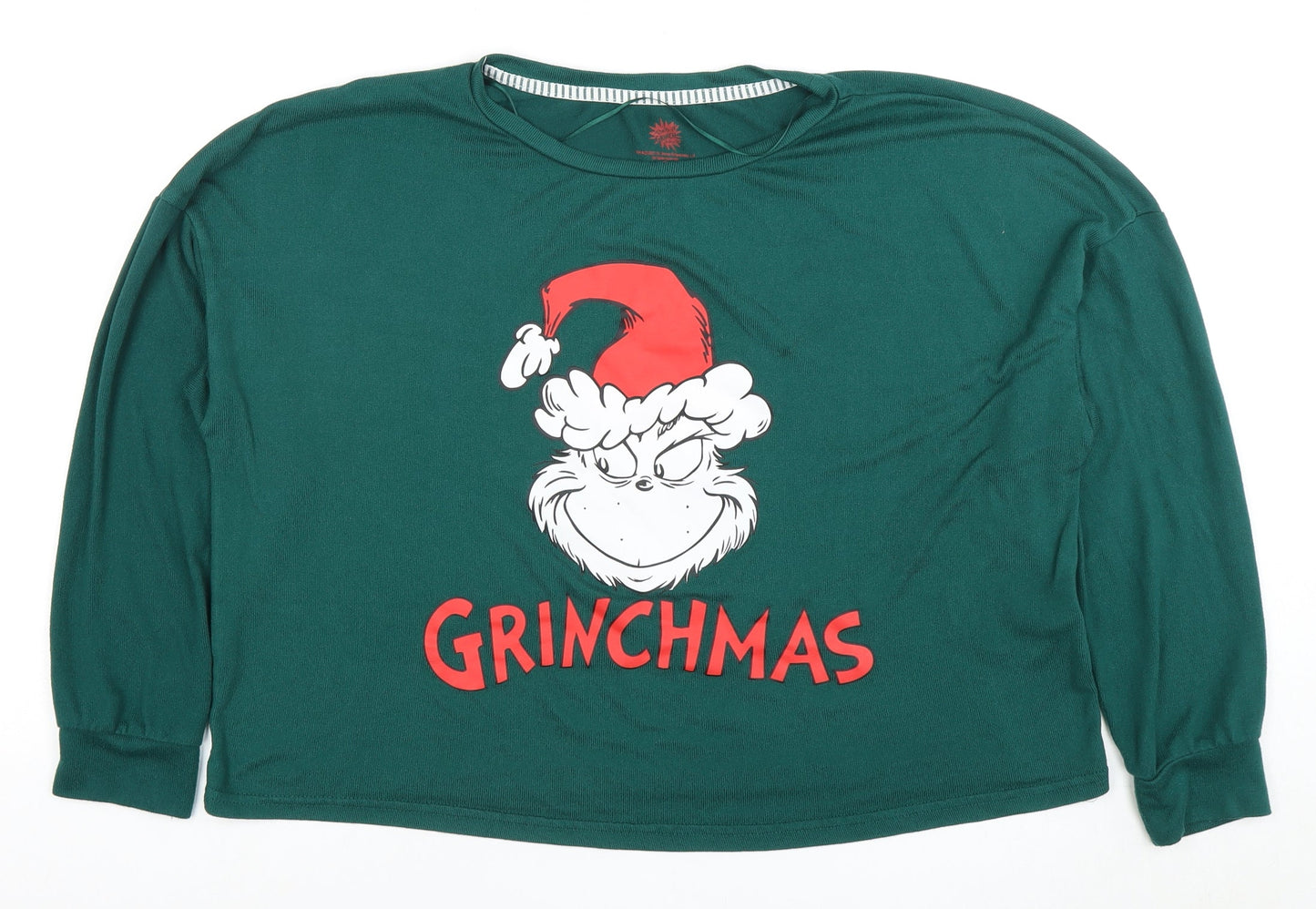 The Grinch Women's Green Christmas Pyjama Top