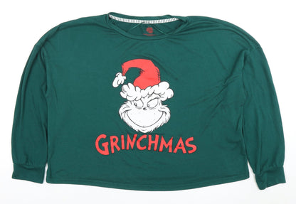 The Grinch Women's Green Christmas Pyjama Top