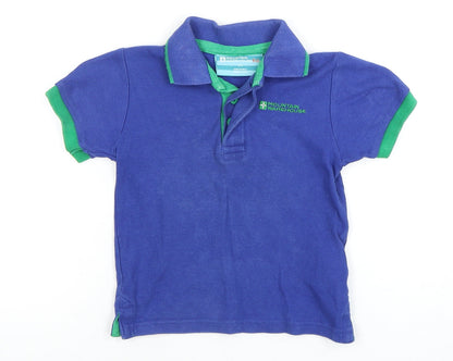 Mountain Warehouse Boys Blue Polo T-Shirt, Size 4Y, Short Sleeve