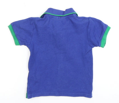 Mountain Warehouse Boys Blue Polo T-Shirt, Size 4Y, Short Sleeve