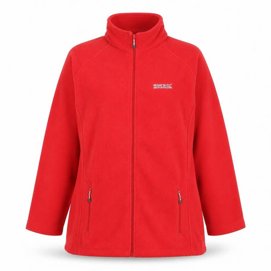 Regatta Women's Red Fleece Mid-Length Zip Jacket Size 12