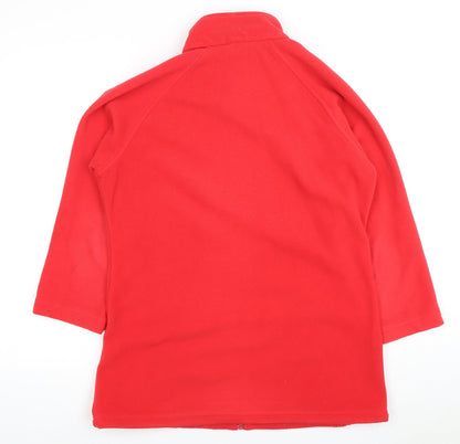 Regatta Women's Red Fleece Mid-Length Zip Jacket Size 12
