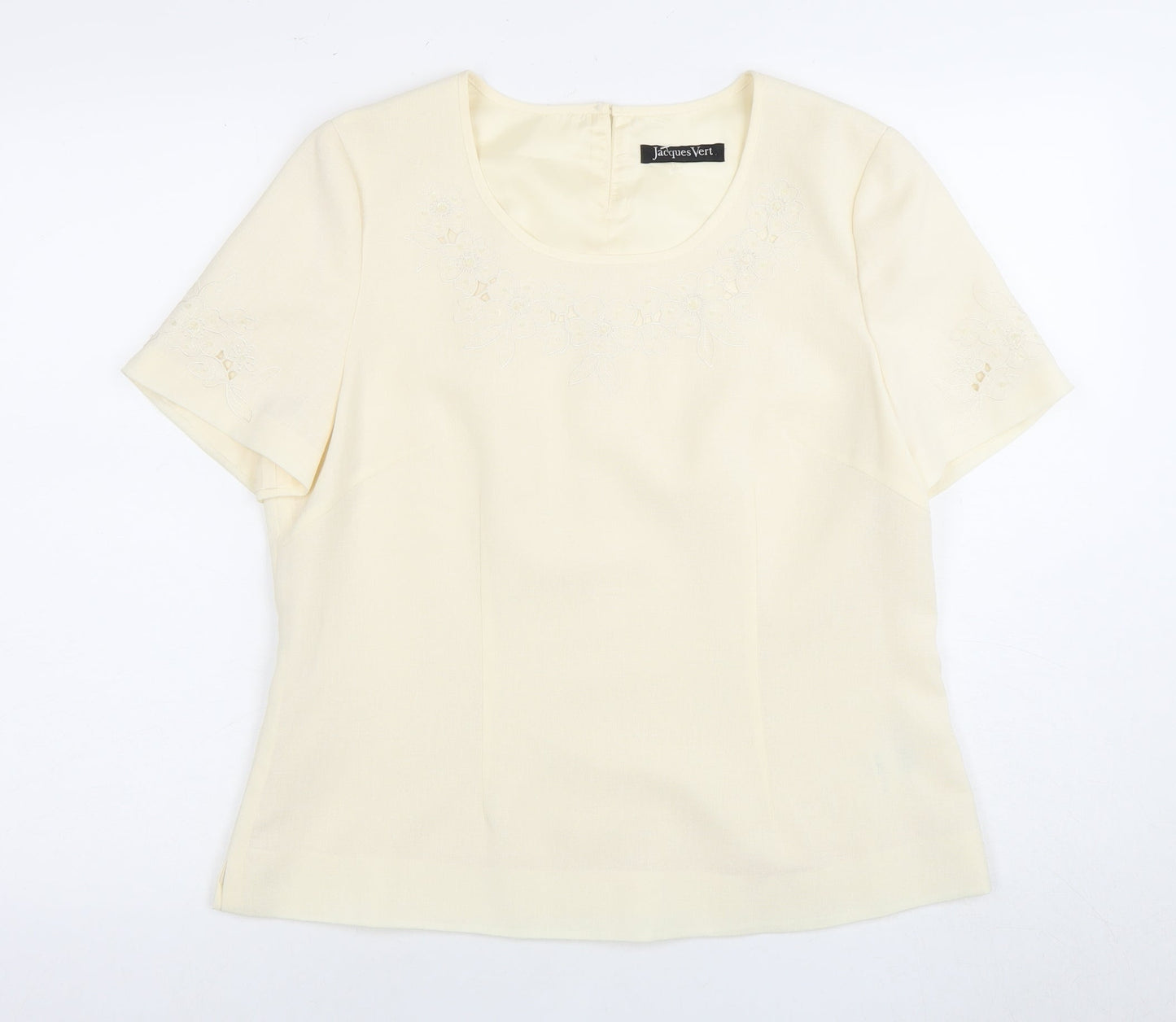 Womens UK Size 14 Jacques Vert Ivory Basic Blouse