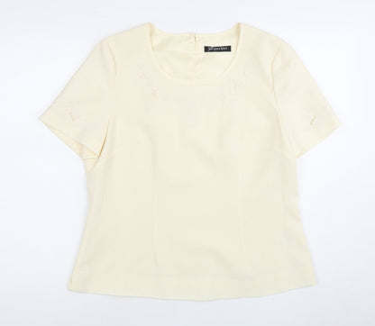 Womens UK Size 14 Jacques Vert Ivory Basic Blouse