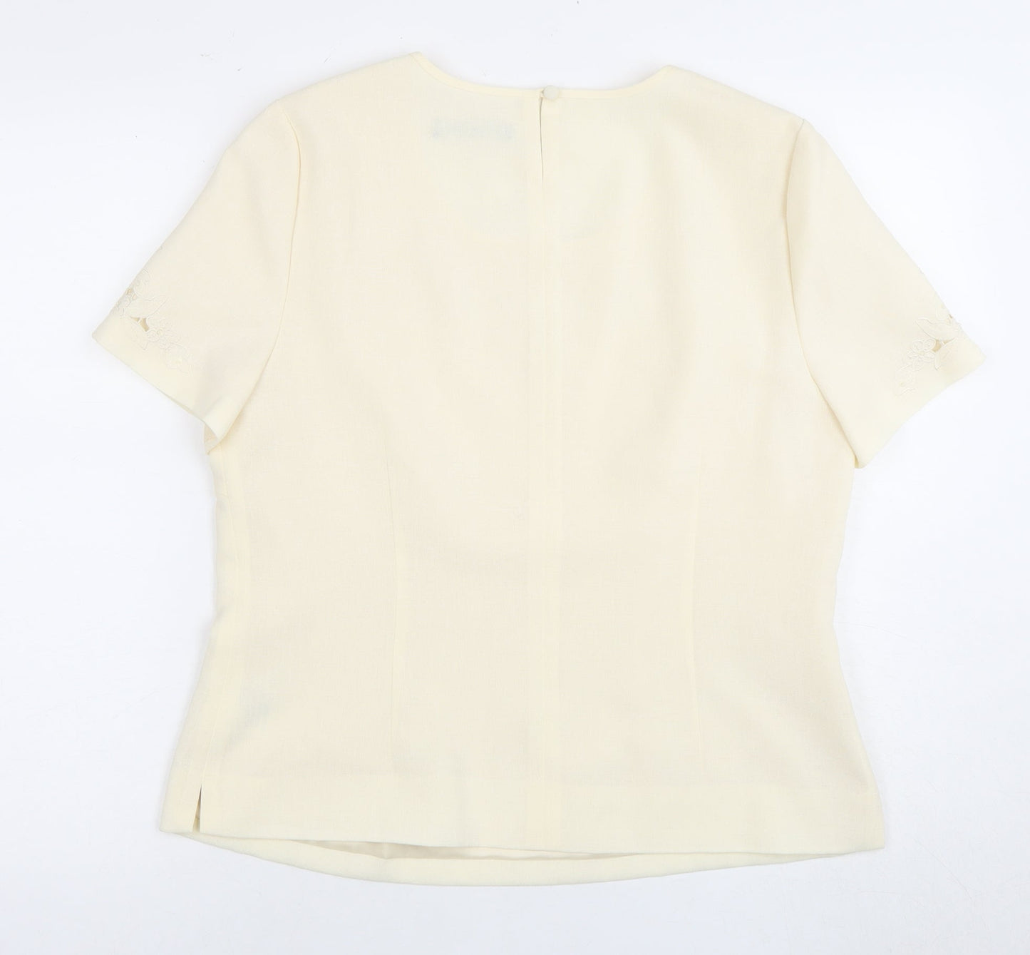Womens UK Size 14 Jacques Vert Ivory Basic Blouse