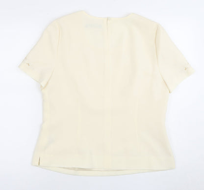 Womens UK Size 14 Jacques Vert Ivory Basic Blouse