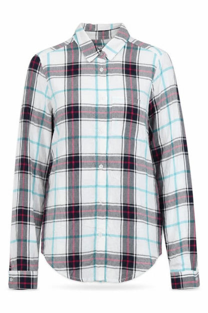 TOG24 Women's Multicoloured Plaid Button-Up Shirt