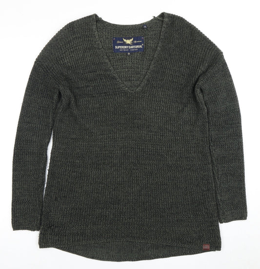 Superdry Men's Green Pullover Jumper, Size S