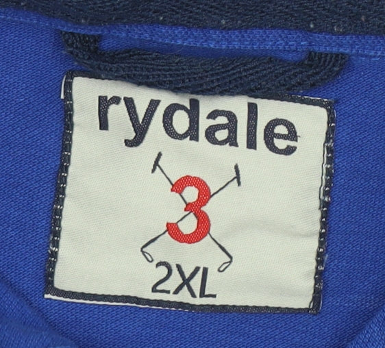 Rydale Men's Blue 2XL Polo Shirt Short Sleeve