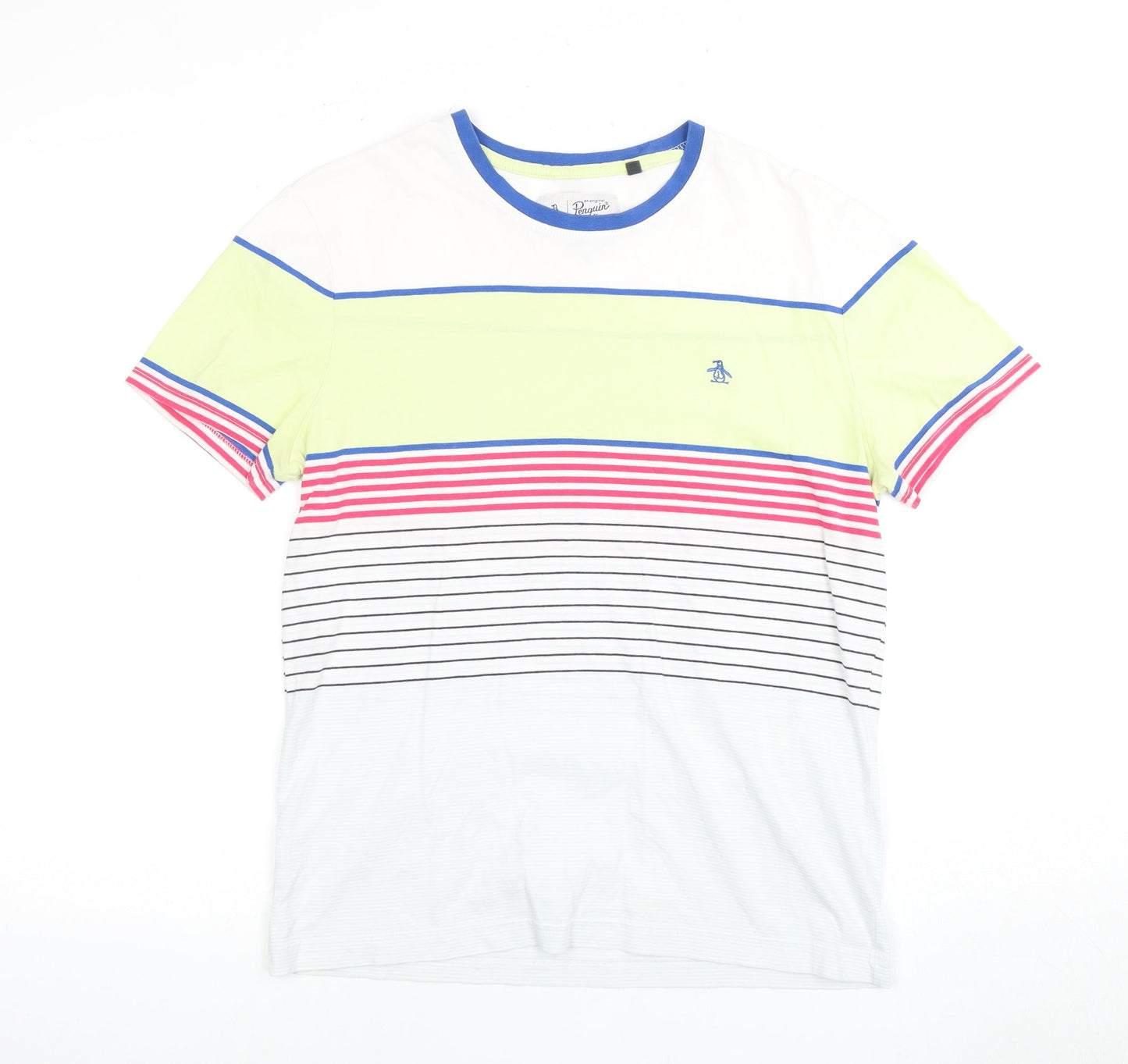 Original Penguin Men's Multicoloured Striped T-Shirt M
