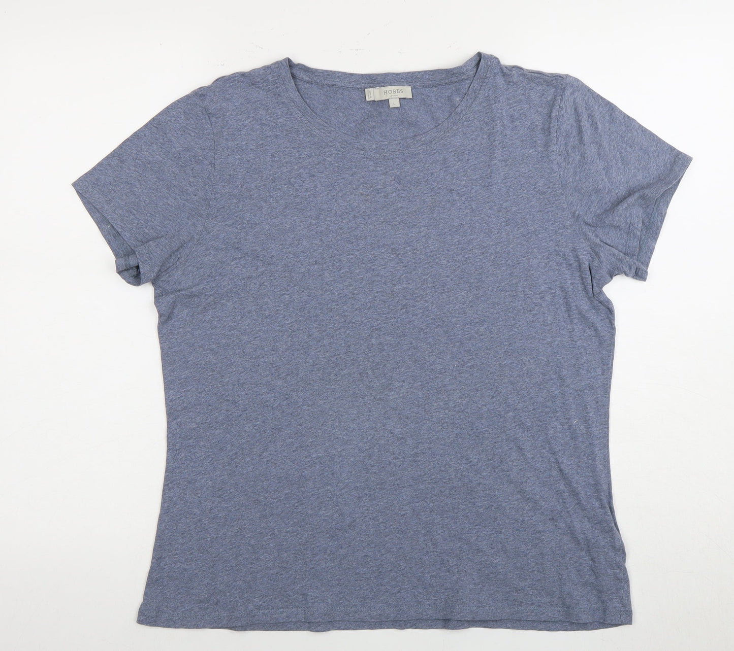 Womens UK Size L Hobbs Blue Basic T-Shirt