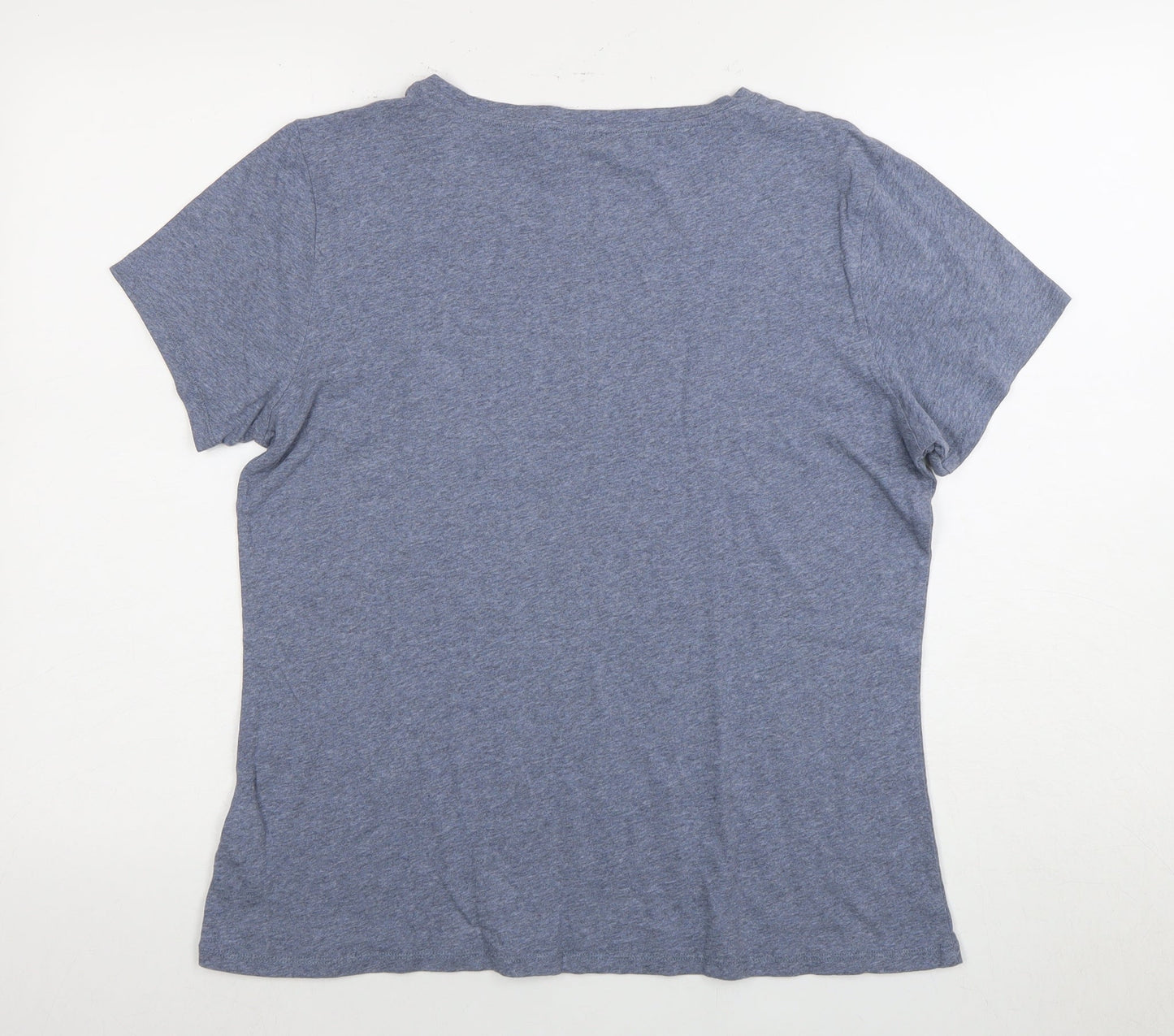 Womens UK Size L Hobbs Blue Basic T-Shirt