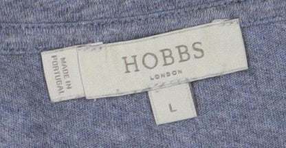 Womens UK Size L Hobbs Blue Basic T-Shirt