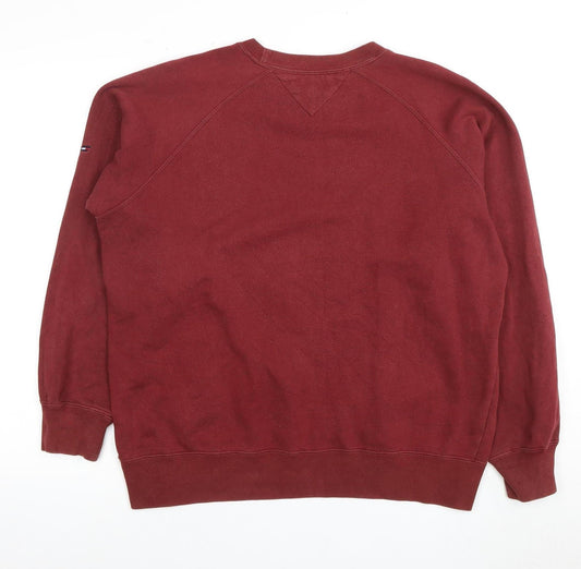 Tommy Hilfiger Men's Red Pullover Sweatshirt M