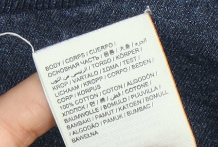 Superdry Men's Blue Cotton Graphic Print T-Shirt M