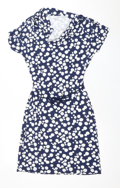 Hobbs Women's Blue Polka Dot Shift Dress, Size 10