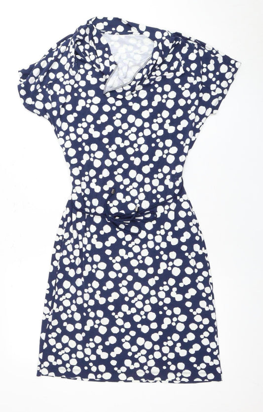 Hobbs Women's Blue Polka Dot Shift Dress, Size 10