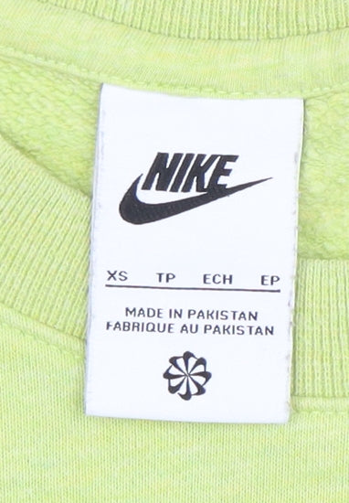 Mens UK Size XS Nike Green Pullover Sweatshirt