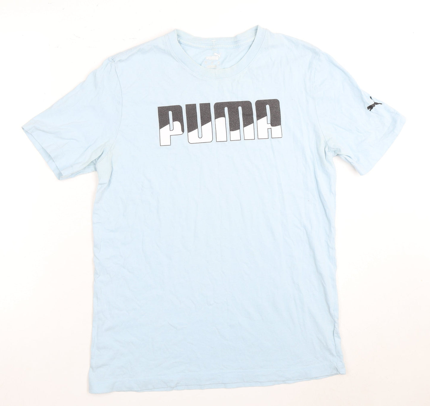 Puma Men's Blue Short Sleeve T-Shirt Medium