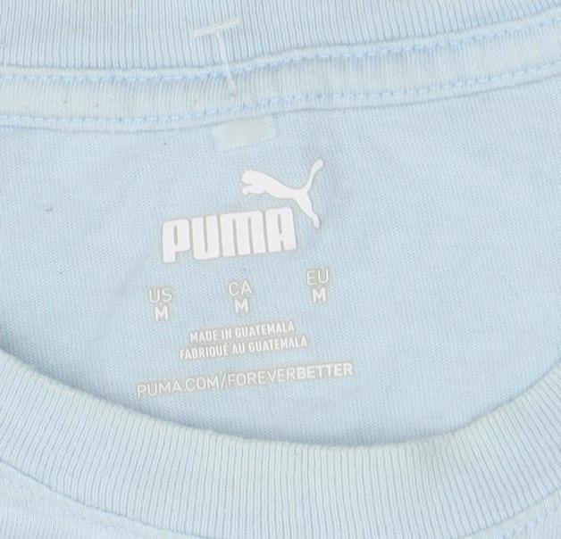 Puma Men's Blue Short Sleeve T-Shirt Medium