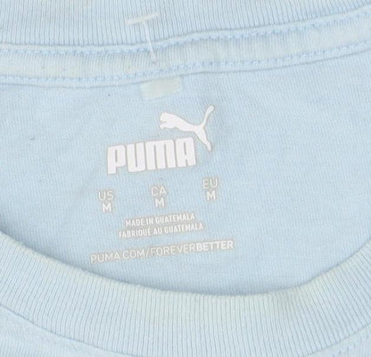 Puma Men's Blue Short Sleeve T-Shirt Medium