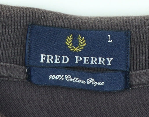 Fred Perry Men's Brown Polo L Short Sleeve