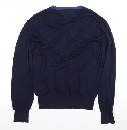 Tommy Hilfiger Men's Blue V-Neck Pullover Jumper M