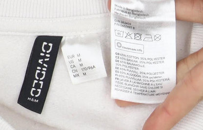 H&M Women’s White NASA Sweatshirt Pullover Size 12