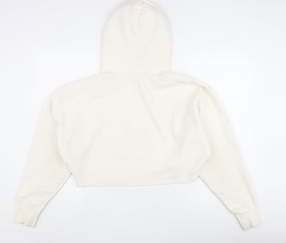 Champion Women's Ivory Hoodie Small, Logo Accent