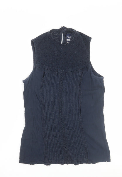 Womens UK Size S Superdry Navy Basic Tank