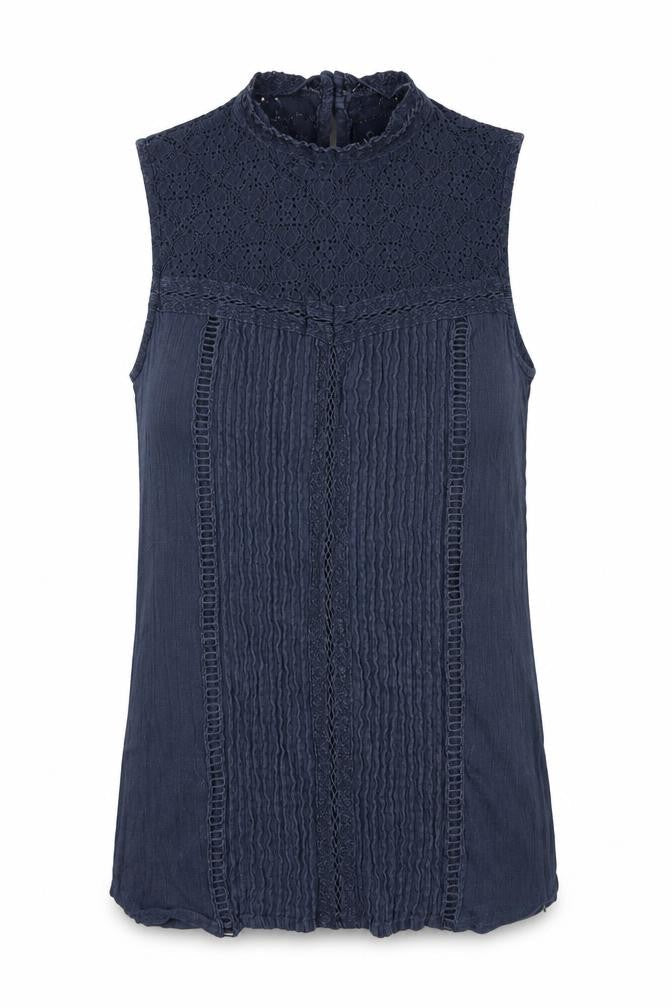 Womens UK Size S Superdry Navy Basic Tank