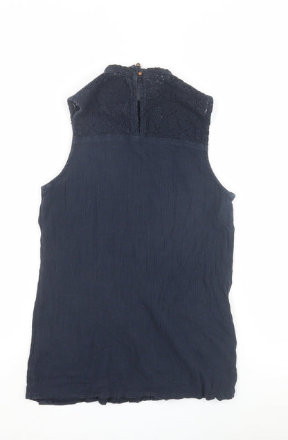 Womens UK Size S Superdry Navy Basic Tank